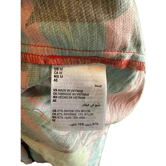 INC women’s Tropical Floral Print Waist Midi Skirt Size M - Picture 3 of 5